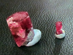 Rare red beryls (variety Bixbite) from Thomas Range Utah, USA.