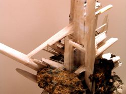 Cerussite, Broken Hill, NSW (30cm) - Australia Museum Sydney.